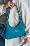 Women's Petrol Blue Hand and Shoulder Bag - 3