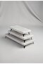 Presentation Copper Set of 3 Real Marble Cake Presentation, Metal Profile Leg