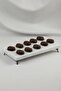 Presentation Copper Set of 3 Real Marble Cake Presentation, Metal Profile Leg - 7