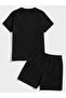 Hand Printed Set with Black Shorts - 2