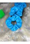 Baby Blue Leather Look Bagel Elastic Buckle Handmade Soft Bagel Buckle Buckle015 - 4