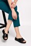Genuine Leather Wedge Heel Slippers Özl.404 - Black - 36 - 3