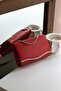 Women's Red Stone Detailed Chain Shoulder Bag - 2