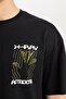 Comfort Fit Crew Neck Back Printed 100% Cotton T-Shirt - 5
