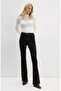 Selena High Waist Black Flared Jeans Lycra Flexible Denim Trousersfrango - 2
