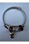 Model Silver Steel Bracelet with Red Figure