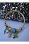 Model Gold Steel Bracelet with Lilac Rabbit Figure - 2