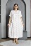 100% Cotton Combed Cotton Short Sleeve Plus Size Mother's Nightgown 140