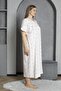 100% Cotton Combed Cotton Short Sleeve Plus Size Mother's Nightgown 140 - 3