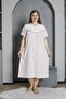 100% Cotton Combed Cotton Short Sleeve Plus Size Mother's Nightgown 160