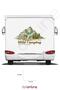 Caravan Camping Print Sticker - Mountain And Forest Sticker - Adventure Sticker - 120x65 Cm
