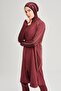 Performance Series Honeycomb Texture Detailed Plum 4 Piece Hijab Swimsuit Set H-per 50 - 4