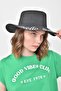 Hello Sunshine Embroidery Written Straw Women's Hat