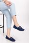Genuine Leather Suede Flexible Light Comfortable Loafer Sw.755 - Navy Blue - 38 - 2