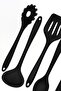 5 Piece Heat Resistant Non-Stick Silicone Serving Set Colander Ladle Spoon Pasta Spatula - 3