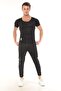 Unisex Slimming Slimming Sweating Sports Zippered Short Sleeve Suit Tights with Top and Bottom Set - 3