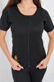 Unisex Slimming Slimming Sweating Sports Zippered Short Sleeve Suit Tights with Top and Bottom Set - 4
