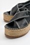 Bellezza Black Skin Genuine Leather Women's Sandals - 5