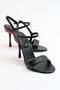 Shine Black Skin Women's Heeled Shoes