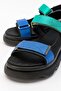 Arey Black Green Multi Women's Sandals - 5