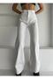 90's Super High Waist White Color Palazzo Loose Jeans Trousersfrango