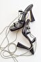 Mezzo Metallic Black Women's Heeled Sandals - 3