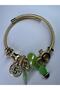 Model Gold Steel Bracelet with Green Accessories