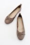 01 Stone Skin Genuine Leather Women's Ballet Shoes - 3