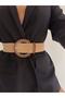 Straw Elastic Women's Belt with Knitted Buckle, Jacket Belt, Shirt Belt, Dress Belt - 2