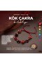 Certified Root Chakra Zone Red Agate, Black Tourmaline, Garnet Natural Stone Macrame Bracelet