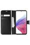 Case Delux Leather Wallet Black Compatible with Samsung Galaxy A53 5g