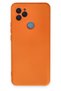 General Mobile Gm 22 Case Nano Velvet Inside Orange Color Silicone Cover - 3