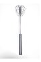 Push-Pull Hand Mixer Stainless Metal Swivel Head Whisk - 3