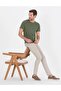 Khaki Slim Fit Crew Neck T-shirt - 4