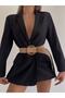 Straw Elastic Women's Belt with Knitted Buckle, Jacket Belt, Shirt Belt, Dress Belt - 4