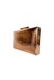 Rose Gold Color Crinkled Patent Leather Evening Bag Wedding Engagement Evening Bag Handmade Clutch Bag - 2