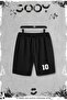 Set of 2 Size 10 Slim Fit Black Tshirt - Black Shorts - 3