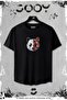 2-Piece Panda Printed Slim Fit Black Tshirt - Set with Black Shorts - 2
