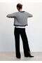 Contrast Paneled Fabric Trousers - 4