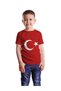23 April Concept Children's Turkish Flag Printed Special Short Sleeve Crew Neck Red T-Shirt