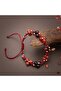 Certified Root Chakra Zone Red Agate, Black Tourmaline, Garnet Natural Stone Macrame Bracelet - 7