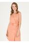 V-Neck Straight Pink Above Knee Women Dress Tallo - 2