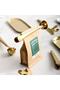 Gold Color Stainless Steel Coffee Measuring Spoon and Package Clip
