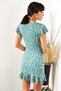 Women's Mint Leaf Camisole Dress with Frilly Sleeves and Skirt ELB-19001407 - 5