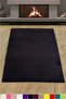 Elite Black Stain Resistant Washable Non-Slip Plush Carpet Base Cutting Pouf Pouf Runner