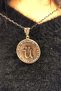 New Season Hematite Stone Bronze Women's Letter Necklace "Ü"