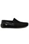 Men's Black Suede Loafer Shoes - 4