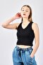 Women's Black V-Neck Camisole Athlete