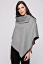 Women's Gray Snow Oil Poncho 70257