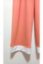 Salmon Color Top Hooded Half Zipper Trousers Wide Leg Girl's 2-Piece Set - 5